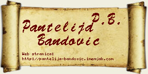 Pantelija Bandović vizit kartica